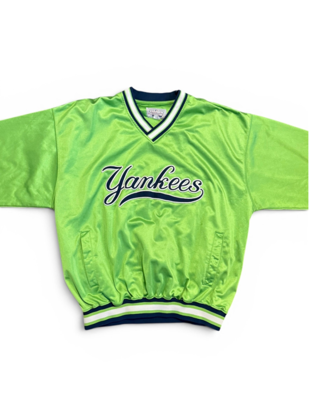 Vintage 1990s Starter Genuine Merchandise New York Yankees Pullover Jacket Sz L - Picture 3 of 11